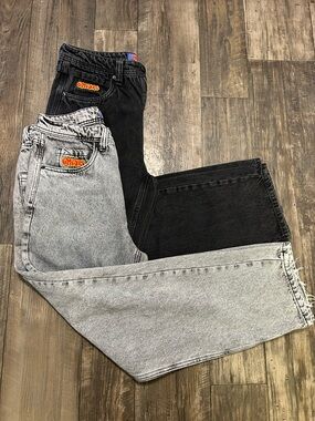 Gmpyre Two-Tone Relaxed Jeans - Black & Light Gray